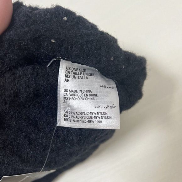 Faux Pearl Embellished Knotted Black‎ Headband Head Wrap - Picture 5 of 5